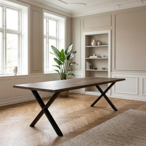 Toulon Spisebord i massiv smoked olieret Eg med bølget kant fra House Nordic | 100x300x75cm - Billede 1