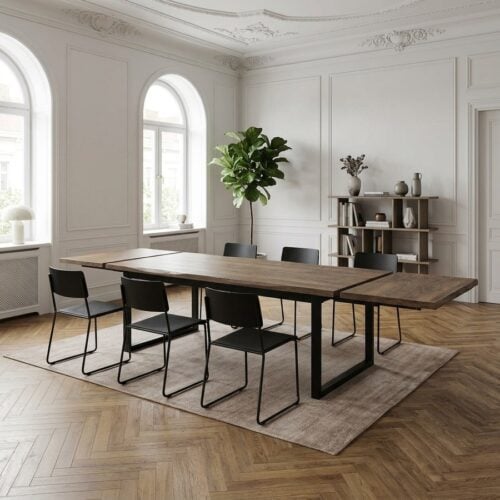 Toulon Till&aelig;gsplader (2 stk) i Smoked 100% Massiv Egetr&aelig; til 3 m Bord fra House Nordic | L100xB50xH4cm - Billede 1
