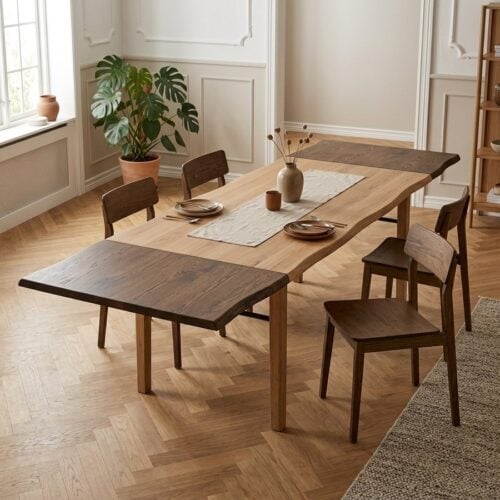 Toulon Tillægsplader Sæt med 2 (Smoked 100% Massiv Egetræ) | L95xB50xH4cm | fra House Nordic - Billede 1