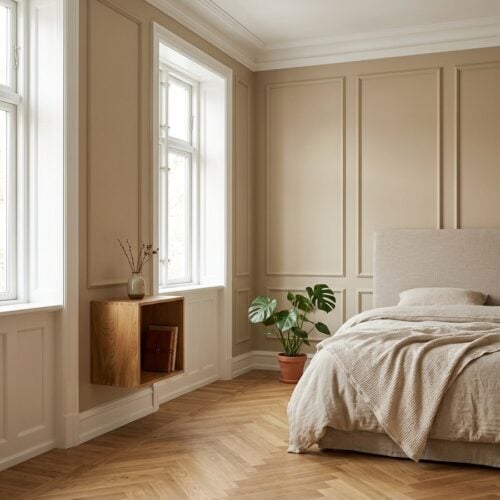 Townsville Fingertappet Væghylde/Sengebord i 100% Massiv Egetræ fra House Nordic | L30xB18xH30 cm - Billede 1