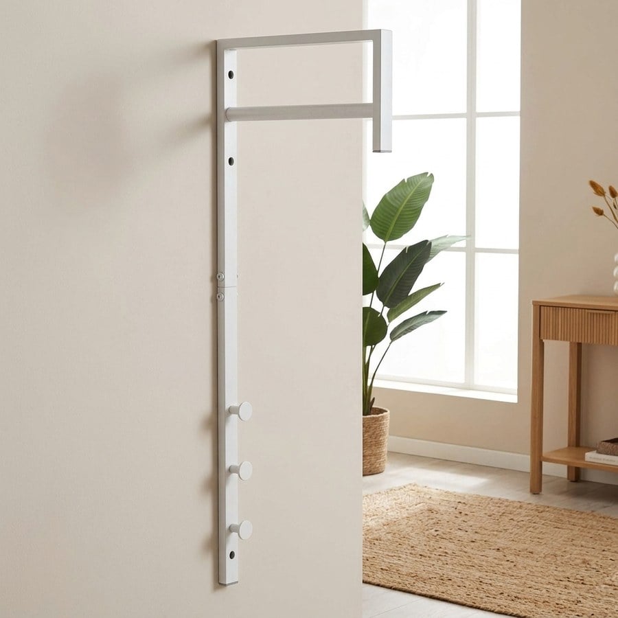 ai-miljoe-1-trento-t-jstativ-i-hvid-fra-house-nordic-metal-30x82x3-cm-187788 Trento Tøjstativ i Hvid Fra House Nordic | Metal - 30x82x3 cm - Billede 1