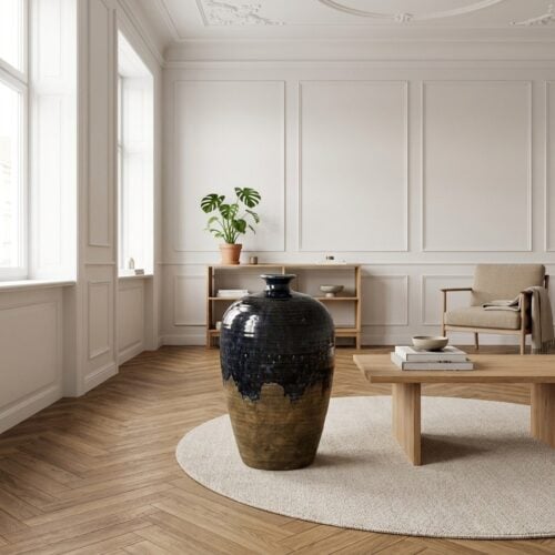 Vase Vase i Mørkeblå Keramik fra House Nordic | Ø27x44,5 cm - Billede 1