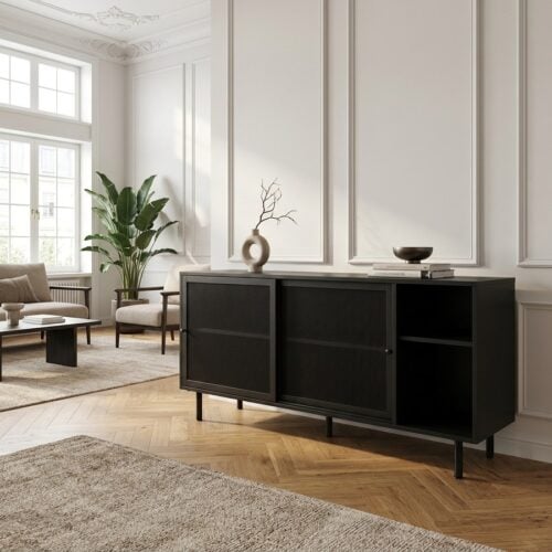 Veep Skænk i Sort Metal fra Unique Furniture | B160xH75xD46cm - Billede 1