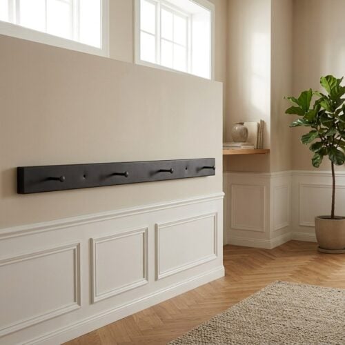 Vita knagerække i sort stål fra House Nordic | L:70 cm - Billede 1