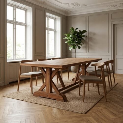 Volos Spisebord/Plankebord i Massiv Teaktræ Fra House Nordic | 100x240x75 cm - Billede 1