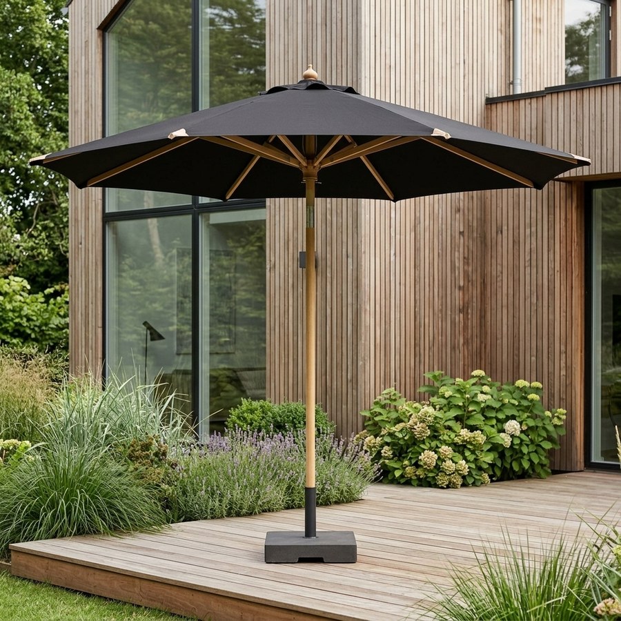 ai-miljoe-2-austin-parasol-i-sort-med-tr-stok-fra-house-nordic-300-cm-175968 Austin Parasol i Sort med Træstok Fra House Nordic | ø300 cm - Billede 2