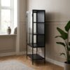 ai-miljoe-2-carmel-skab-i-sort-metal-med-guld-h-ndtag-og-d-re-i-h-rdet-glas-fra-unique-furniture-40x90x160cm-236807 Carmel Skab i Sort Metal med Guld Håndtag og Døre i Hærdet Glas fra Unique Furniture | 40x90x160cm - Billede 2