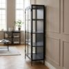 ai-miljoe-2-carmel-skab-i-sort-st-l-med-gyldne-h-ndtag-fra-unique-furniture-40x90x190cm-236834 Carmel Skab i Sort Stål med Gyldne Håndtag fra Unique Furniture | 40x90x190cm - Billede 2