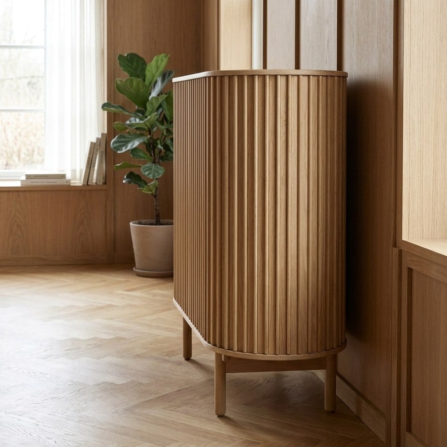 Carno Skab i Natur Egetræ fra Unique Furniture | 45x110x125 cm - Billede 2