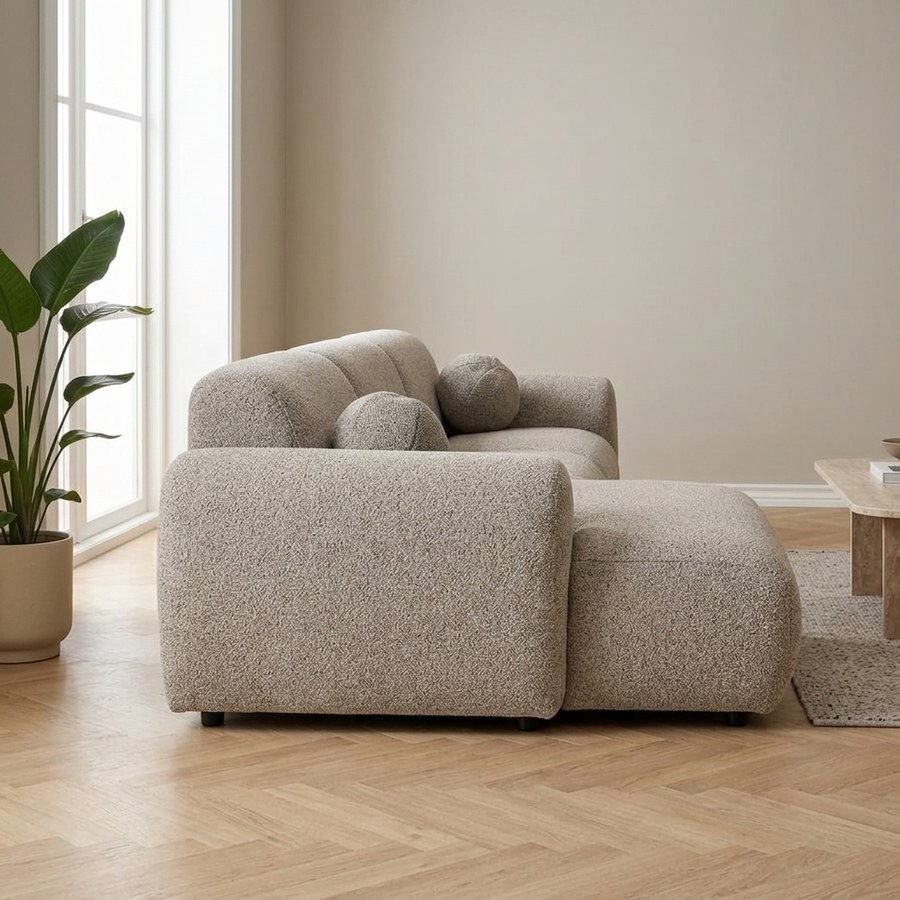 Clyde Venstrevendt Loungesofa i Sten Grå fra House Nordic | 109-177x300x75cm - Billede 2