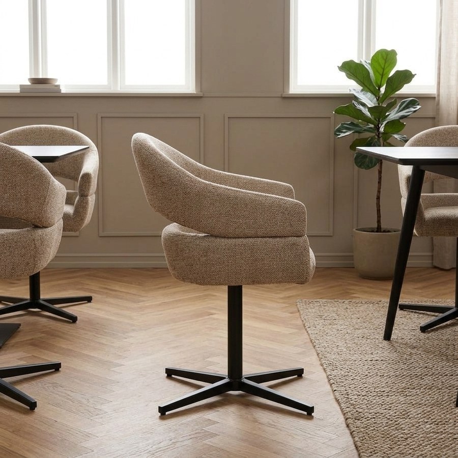 Dover Spisebordsstol i Sand fra House Nordic | 58x60x87cm - Billede 2