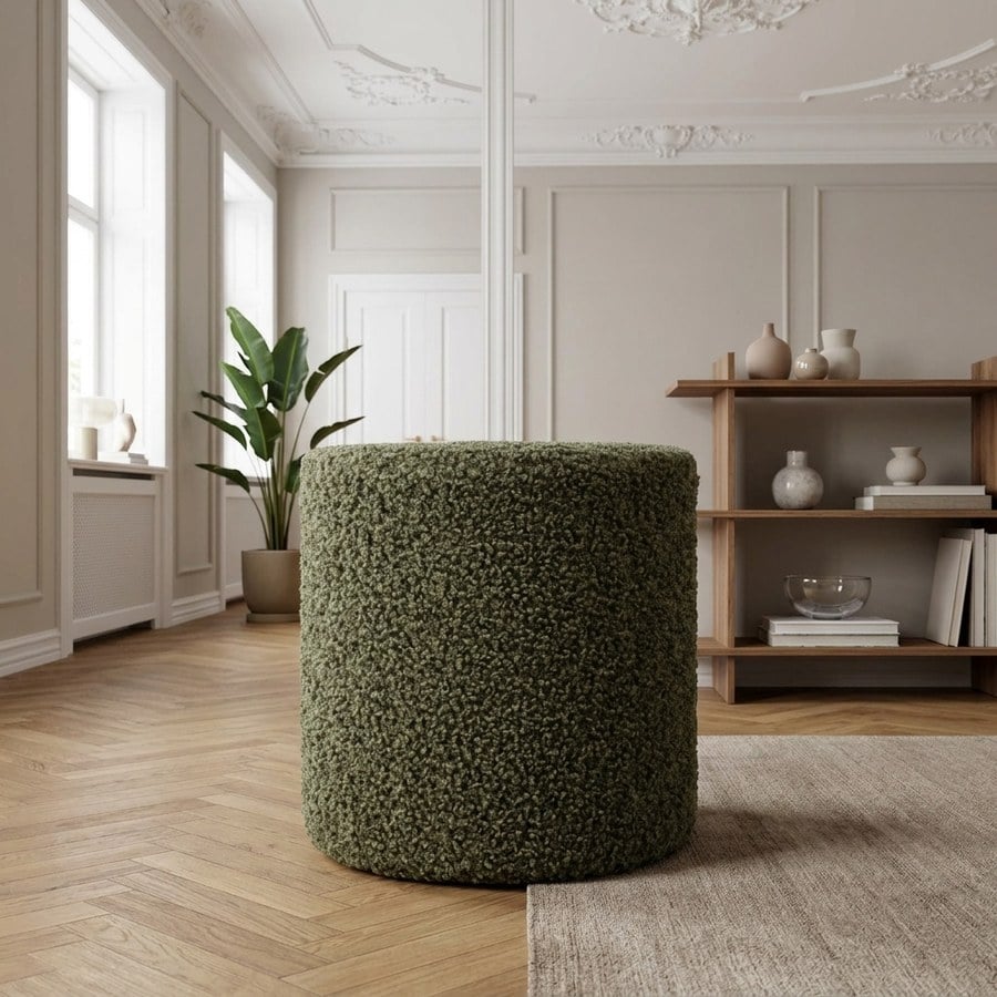ai-miljoe-2-ejby-puf-i-gr-n-teddystof-fra-house-nordic-34xh36-cm-208169 Ejby Puf i Grøn Teddystof fra House Nordic | Ø34xH36 cm - Billede 2