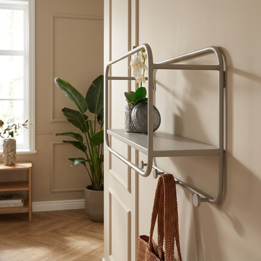 ai-miljoe-2-feira-hattehylde-i-sandfarvet-st-l-fra-house-nordic-45x15x25-cm-175354 Feira Hattehylde i Sandfarvet Stål Fra House Nordic | 45x15x25 cm - Billede 2