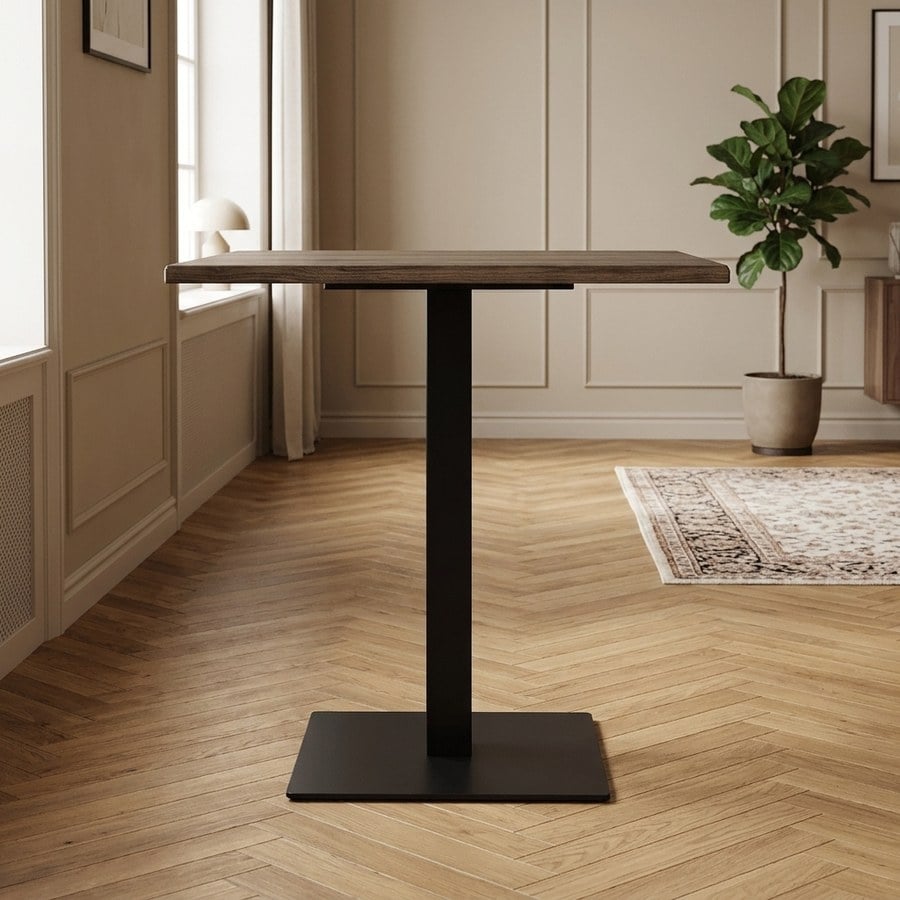 Lignano Cafebord i Smoked Eg Fra House Nordic | Stål Base - 70x70x75 cm - Billede 2