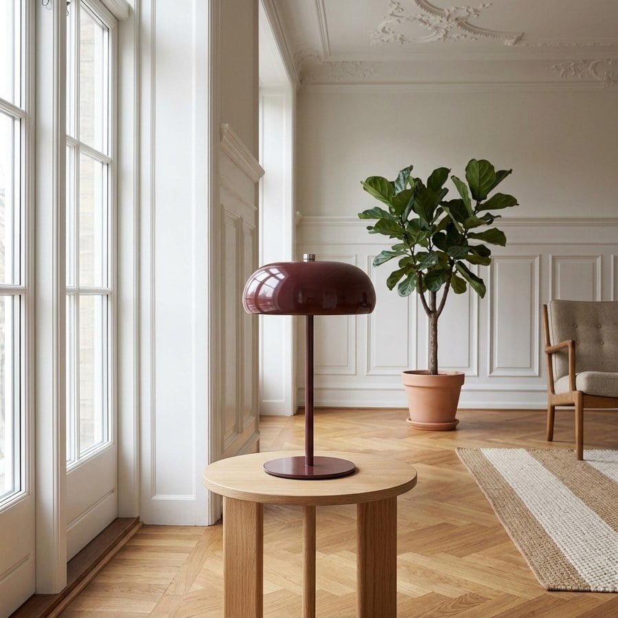 Margate Bordlampe i Bordeaux fra House Nordic | Ø16xH23cm - Billede 2