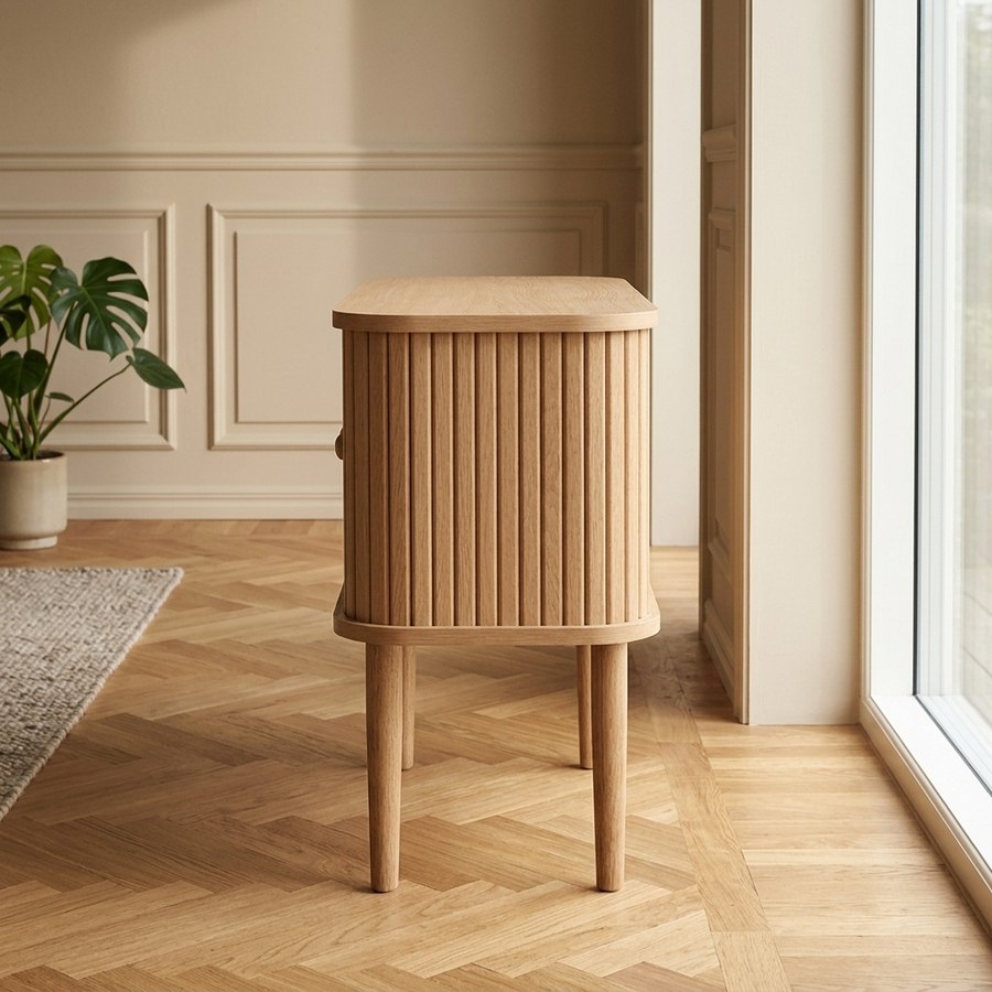 Nikko Hjørnebord/Sidebord med 2 Låger i Natur 45x40x50,5 cm fra House Nordic | L45xB40xH50,5 - Billede 2