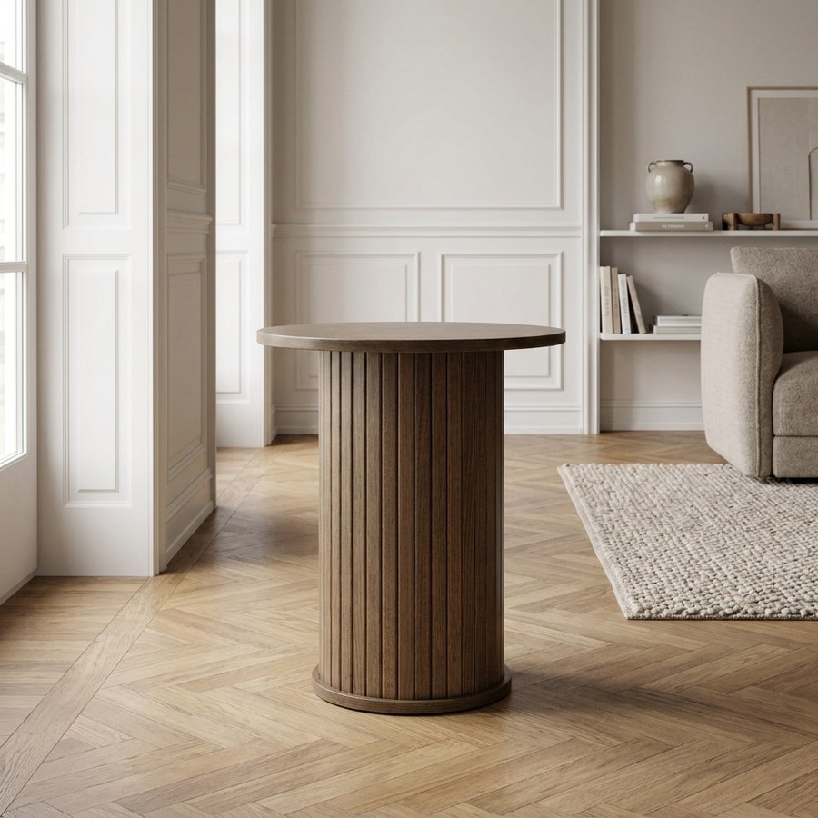 ai-miljoe-2-nola-sidebord-i-r-get-egetr-fra-unique-furniture-50xh55cm-237135 Nola Sidebord i Røget Egetræ fra Unique Furniture | Ø50xH55cm - Billede 2