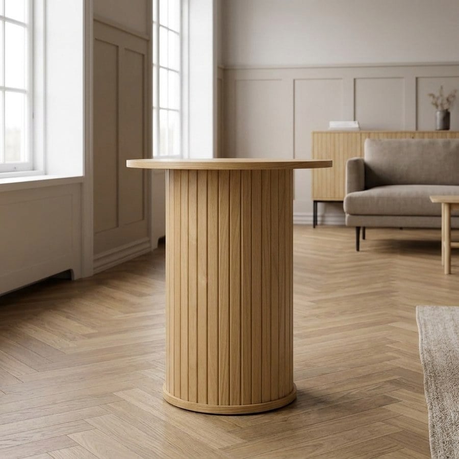 ai-miljoe-2-nola-sofabord-i-natur-egetr-fra-unique-furniture-50xh55cm-237136 Nola Sofabord i Natur Egetræ fra Unique Furniture | Ø50xH55cm - Billede 2