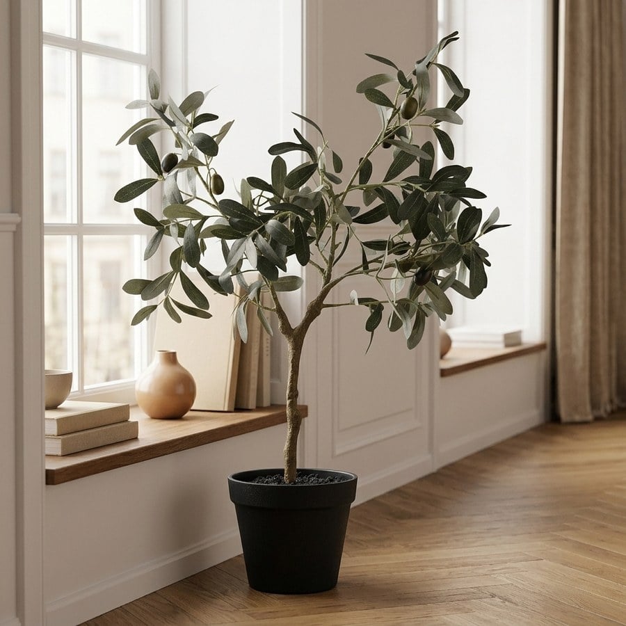 ai-miljoe-2-oliventr-kunstig-plante-fra-house-nordic-pe-plastik-h-61-cm-188630 Oliventræ - Kunstig Plante Fra House Nordic | PE Plastik - H:61 cm - Billede 2