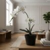 Orkidé - Kunstig Plante i Grøn/Hvid Fra House Nordic | PE Plastik - H:49 cm - Billede 2