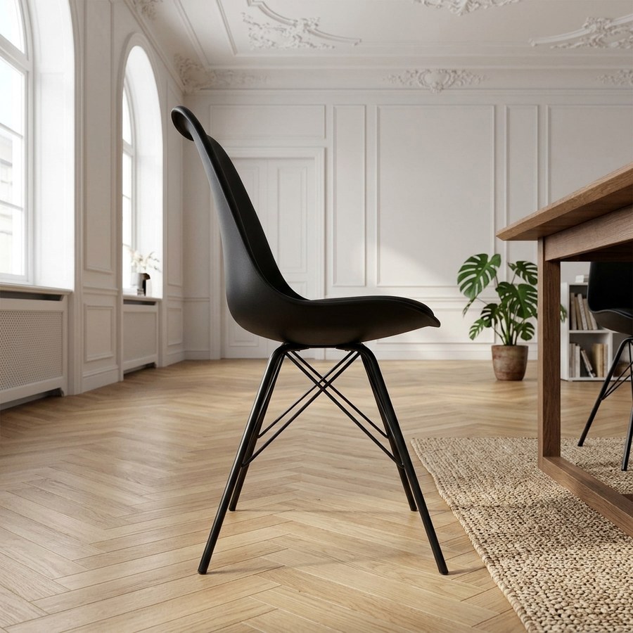 ai-miljoe-2-oslo-spisebordsstol-i-sort-fra-house-nordic-48x55x84cm-224881 Oslo Spisebordsstol i Sort fra House Nordic | 48x55x84cm - Billede 2