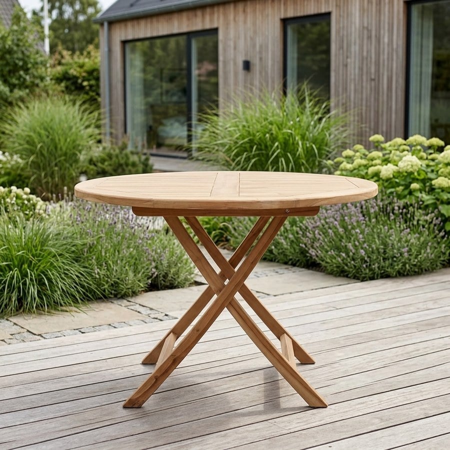 Oviedo Havebord i Massiv Teaktræ fra House Nordic | Ø100cm - Billede 2