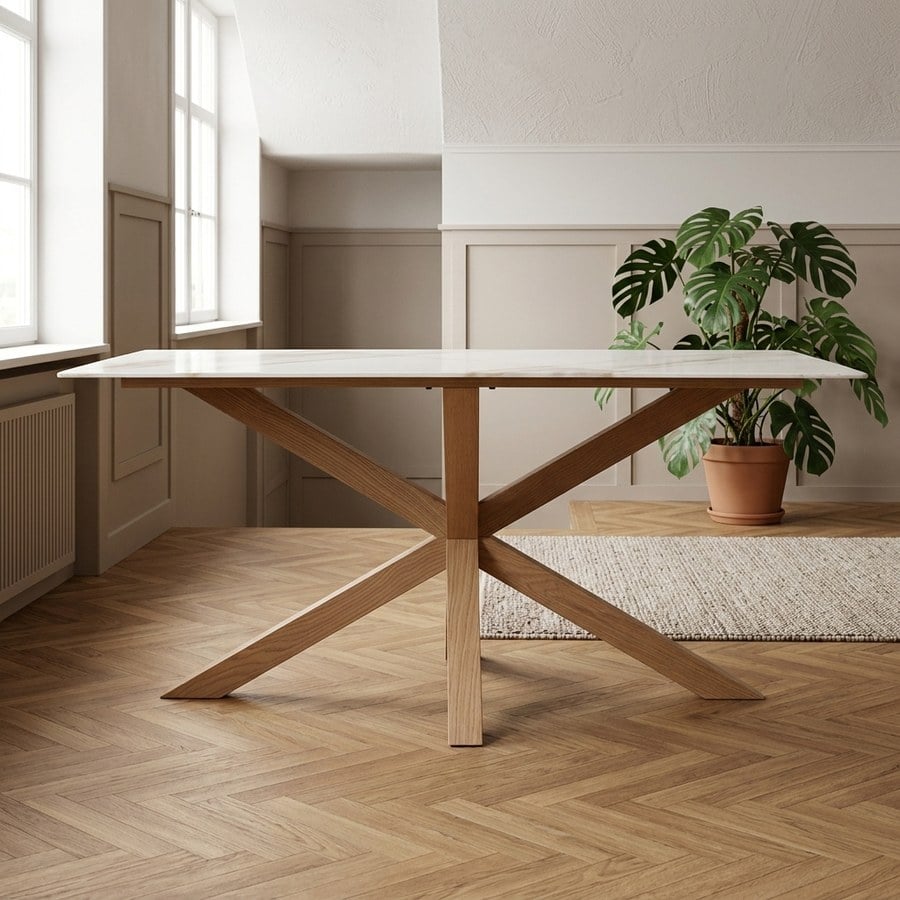 ai-miljoe-2-ravello-spisebord-i-natur-egetr-og-keramik-fra-unique-furniture-90x160x75-5cm-237137 Ravello Spisebord i Natur Egetræ og Keramik fra Unique Furniture | 90x160x75,5cm - Billede 2