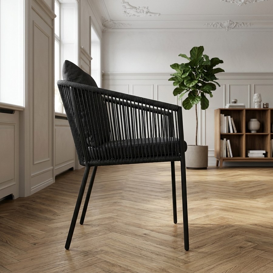 ai-miljoe-2-salerno-spisebordsstol-sort-aluminium-fra-house-nordic-inklusiv-hynde-62x59x78-cm-175651 Salerno Spisebordsstol Sort Aluminium Fra House Nordic | Inklusiv hynde - 62x59x78 cm - Billede 2