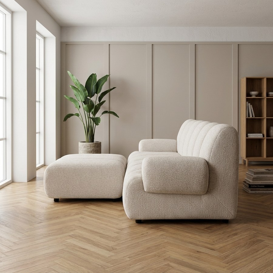 Taza 2,5 personers modulsofa med puf i Sand fra House Nordic | 95-175x190x77cm - Billede 2