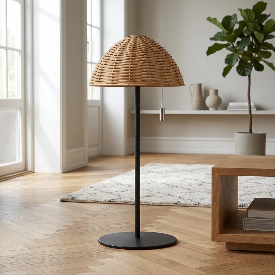 ai-miljoe-2-wigan-bordlampe-i-natur-sort-fra-house-nordic-15xh32cm-223018 Wigan Bordlampe i Natur/Sort fra House Nordic | Ø15xH32cm - Billede 2