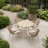 ai-miljoe-3-1abela-havem-bels-t-i-sand-natur-fra-house-nordic-s-t-af-5-90x74-cm-bord-4-stole-med-hynde-222891 1Abela Havemøbelsæt i Sand / Natur fra House Nordic | Sæt af 5 - ø90x74 cm Bord + 4 Stole med hynde - Billede 3