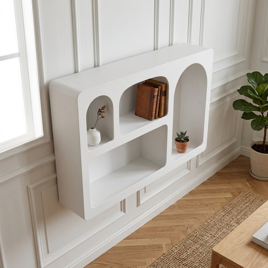 ai-miljoe-3-bryne-v-ghylde-i-hvid-fra-house-nordic-mdf-40x13x60-cm-187278 Bryne Væghylde i Hvid Fra House Nordic | MDF - 40x13x60 cm - Billede 3
