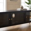 ai-miljoe-3-carmel-tv-b-nk-i-sort-st-l-med-glasfront-og-gyldne-h-ndtag-fra-unique-furniture-40x132x52cm-237062 Carmel TV Bænk i Sort Stål med Glasfront og Gyldne Håndtag fra Unique Furniture | 40x132x52cm - Billede 3