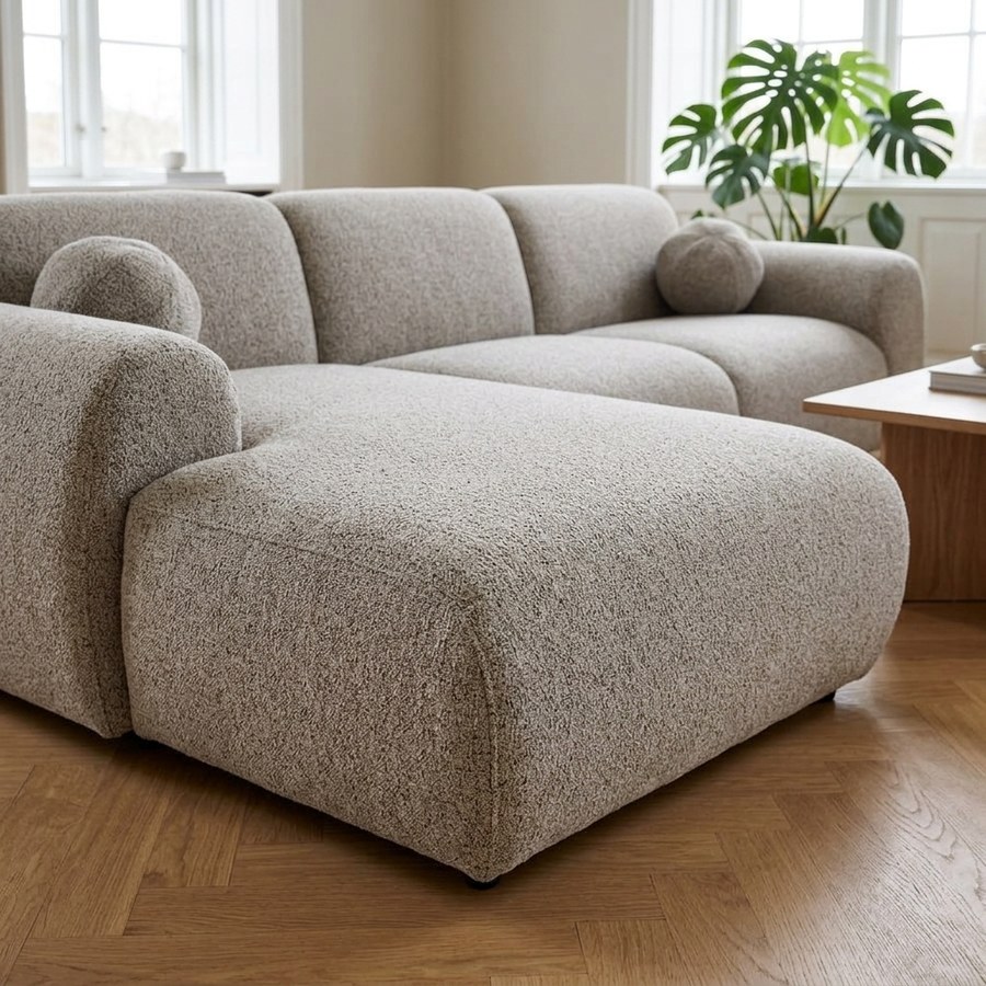 Clyde Venstrevendt Loungesofa i Sten Grå fra House Nordic | 109-177x300x75cm - Billede 3