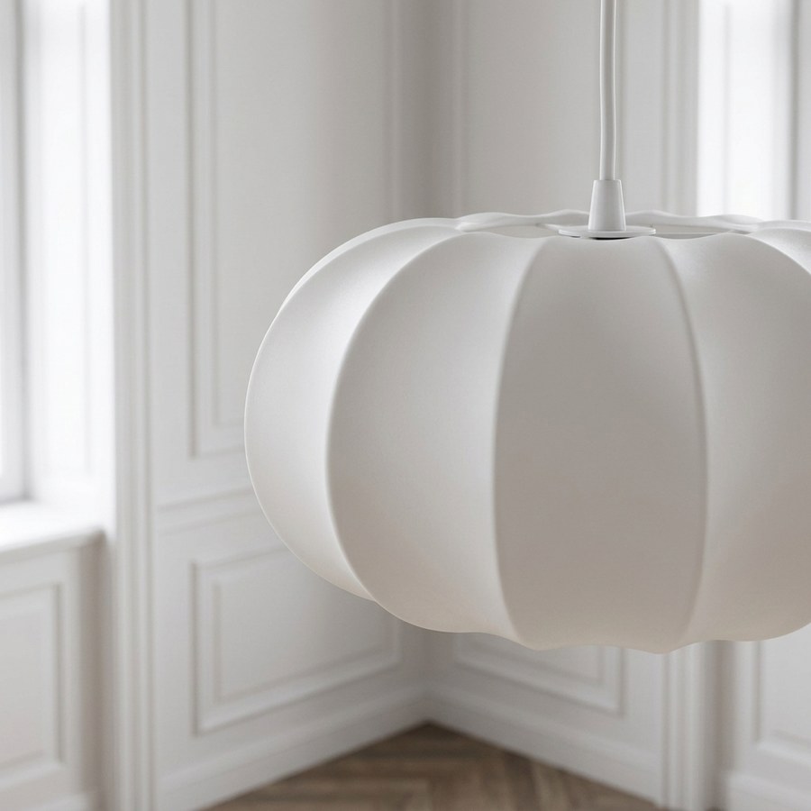 Coventry Pendel i Hvid Resin og Metal fra House Nordic | Ø28xH155cm - Billede 3