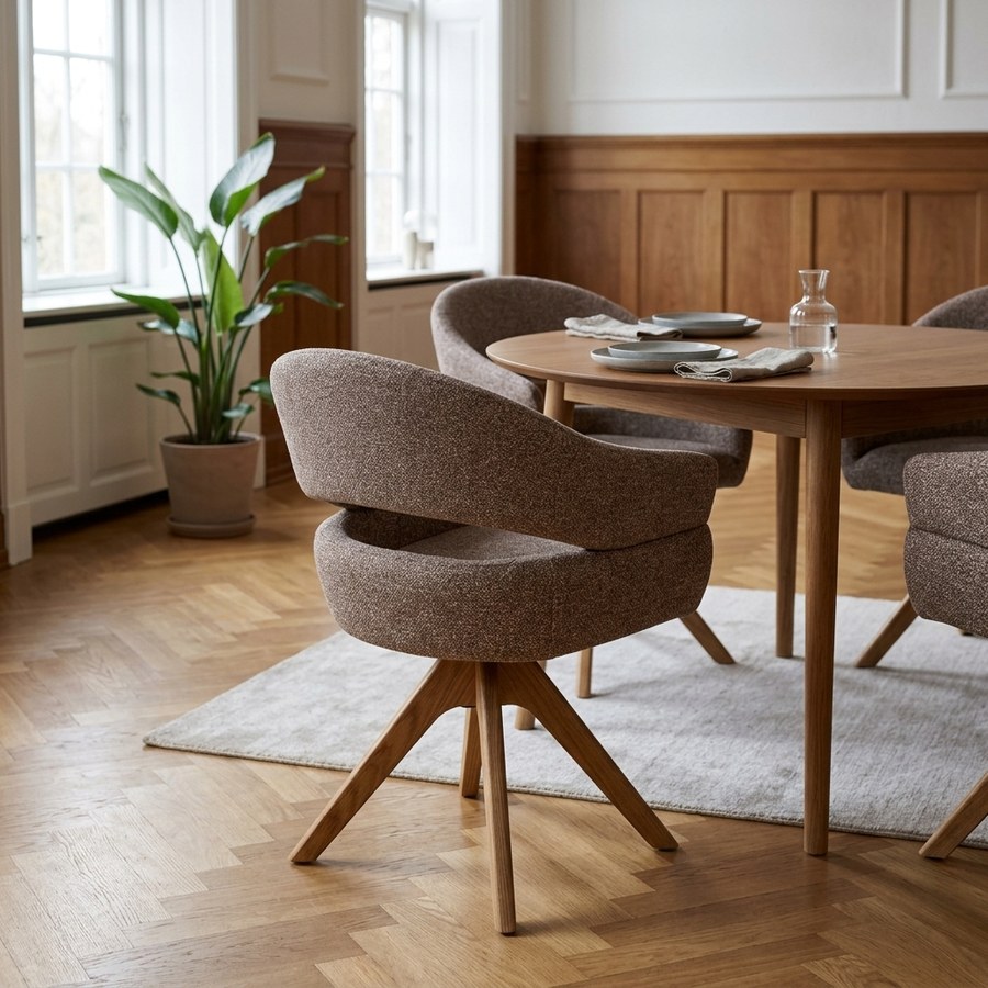 Dover Spisebordsstol i Brun fra House Nordic | 58x61x83cm - Billede 3