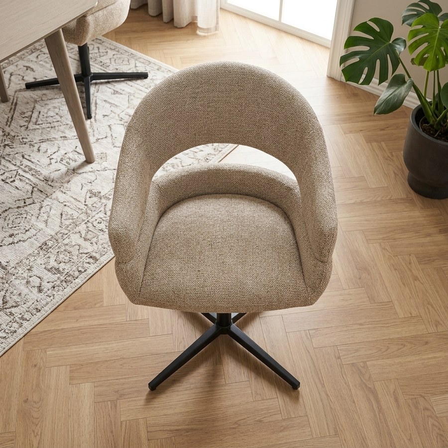 Dover Spisebordsstol i Sand fra House Nordic | 58x60x87cm - Billede 3