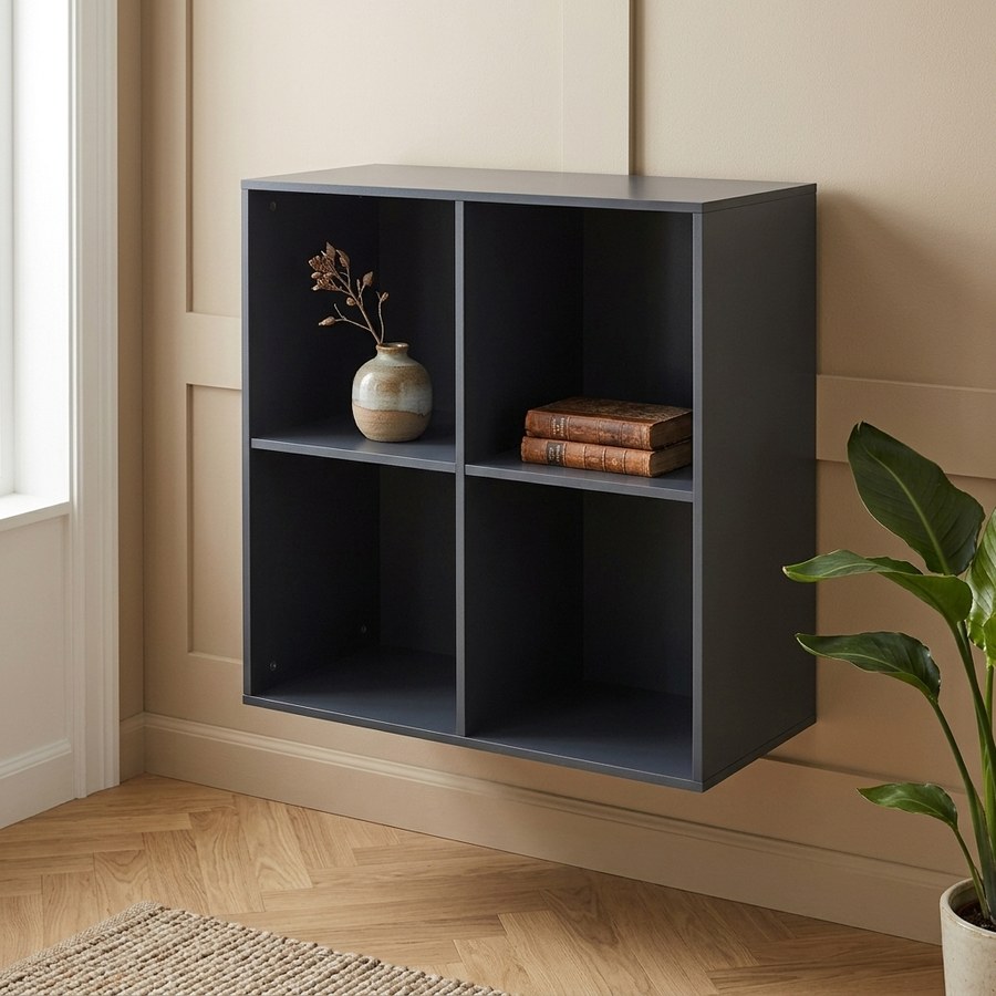 Horne Væghylde i Mørkegrå Fra House Nordic | MDF - 69x30x69 cm - Billede 3