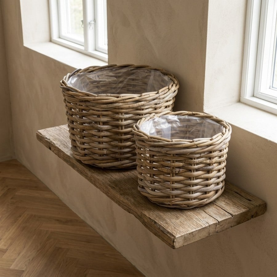 ai-miljoe-3-kalak-kurve-af-naturfarvet-rattan-s-t-af-2-fra-house-nordic-27-35xh18-22cm-194475 Kalak Kurve af Naturfarvet Rattan | Sæt af 2 fra House Nordic | Ø27/35xH18/22cm - Billede 3