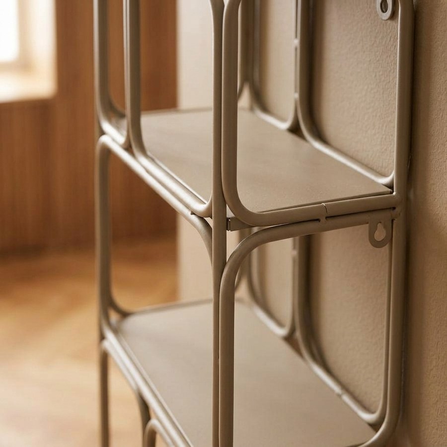 Lanciano Vægreol i Beige Metal fra House Nordic | BDH 48x18x64 cm - Billede 3