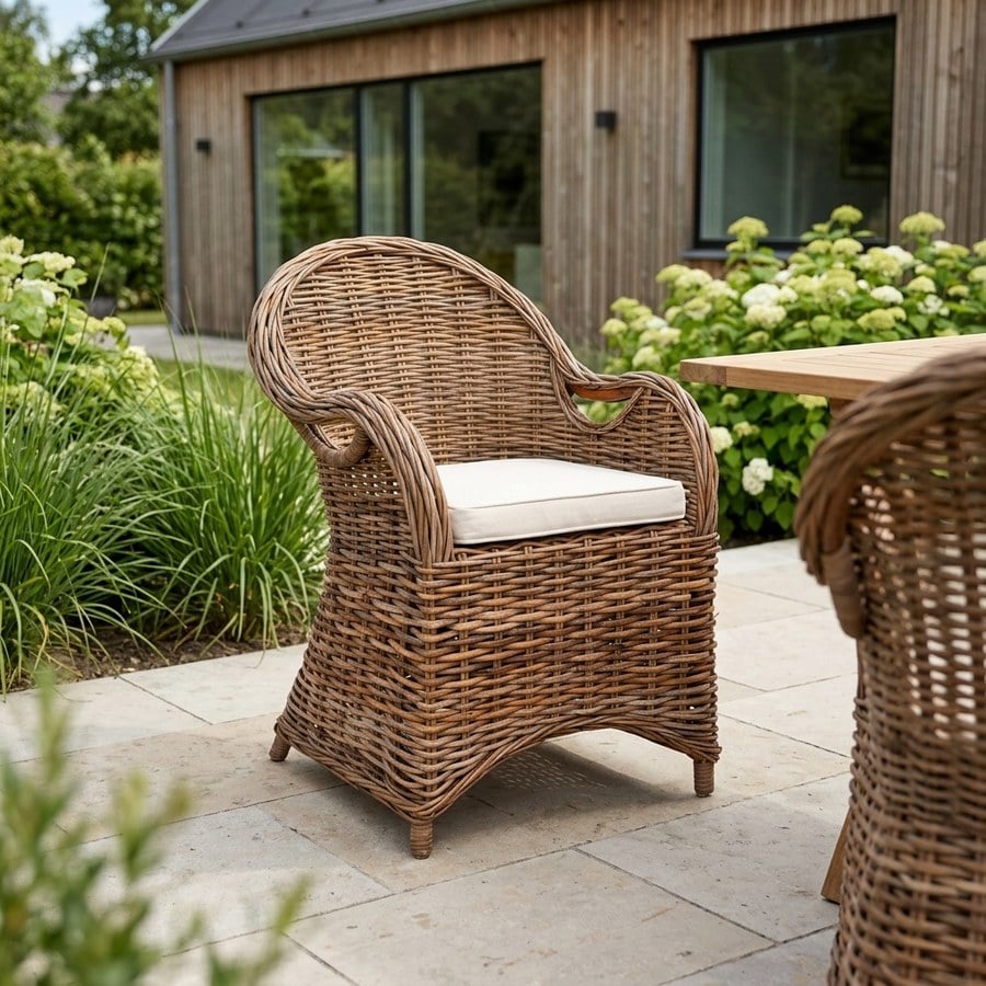 Larisa Havestol i Naturflet Fra House Nordic + Gratis Hynde 56x64x88 cm - Billede 3