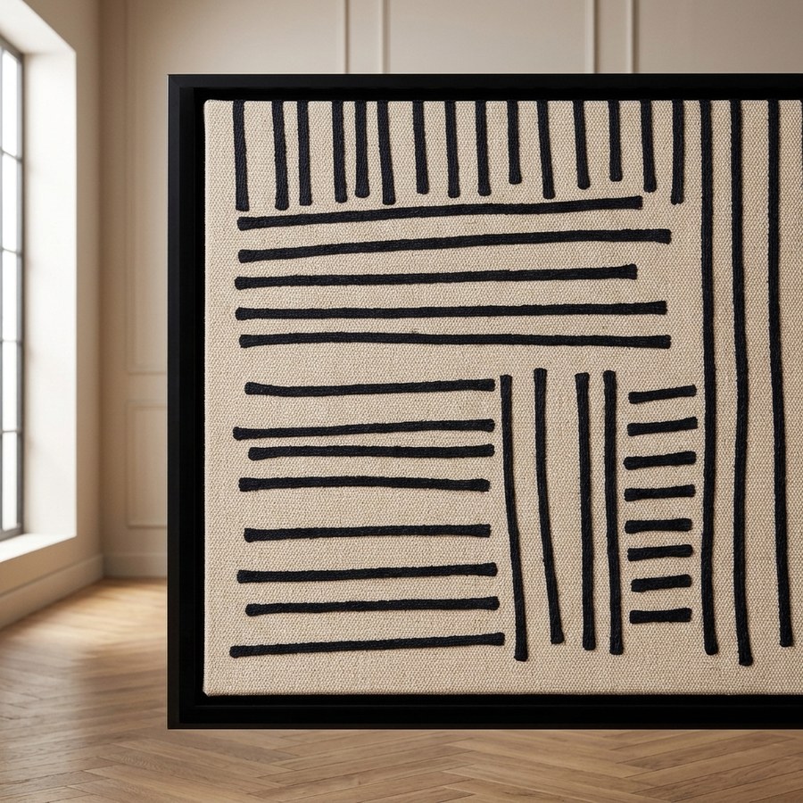 Lipari Lærredsprint i Sort/beige Fra House Nordic | 60x90 cm - Billede 3