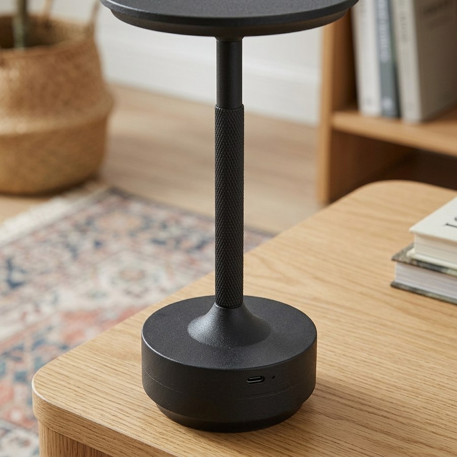 Lyneham Genopladelig LED Bordlampe i Sort Fra House Nordic | Ø13 x H28,5 cm - Billede 3