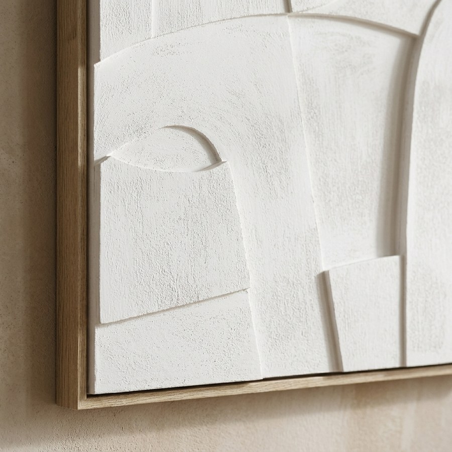 Madeline Relief Vægdekoration i Hvid Fra House Nordic | MDF Ramme - 60x90 cm - No.2 - Billede 3