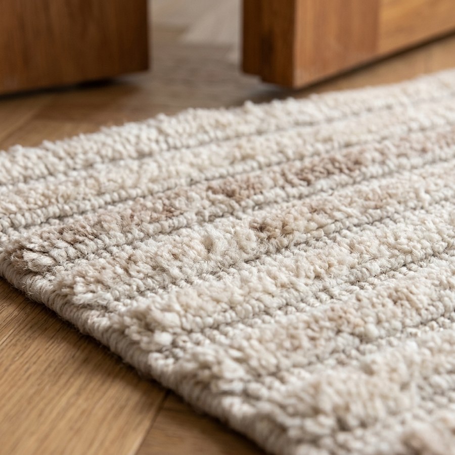 Mango Dørmåtte i Råhvid Fra House Nordic | Håndtuftet - 60x90 cm - Billede 3