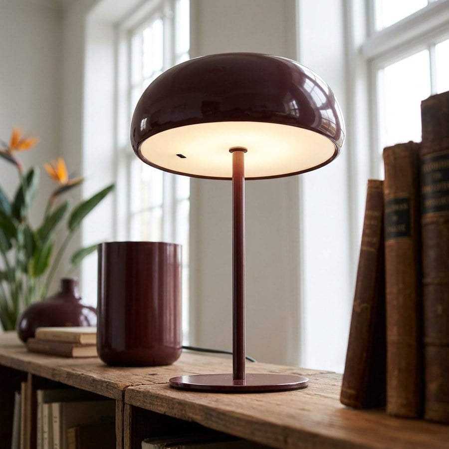 Margate Bordlampe i Bordeaux fra House Nordic | Ø16xH23cm - Billede 3