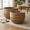 ai-miljoe-3-moro-kurve-af-naturfarvet-rattan-s-t-af-2-fra-house-nordic-29-39xh25-35cm-194473 Moro Kurve af Naturfarvet Rattan | Sæt af 2 fra House Nordic | Ø29/39xH25/35cm - Billede 3
