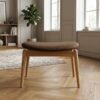 Olvera Fodskammel i 100% Massiv Egetræ og Polyester fra House Nordic | L43xB535xH38cm - Billede 3