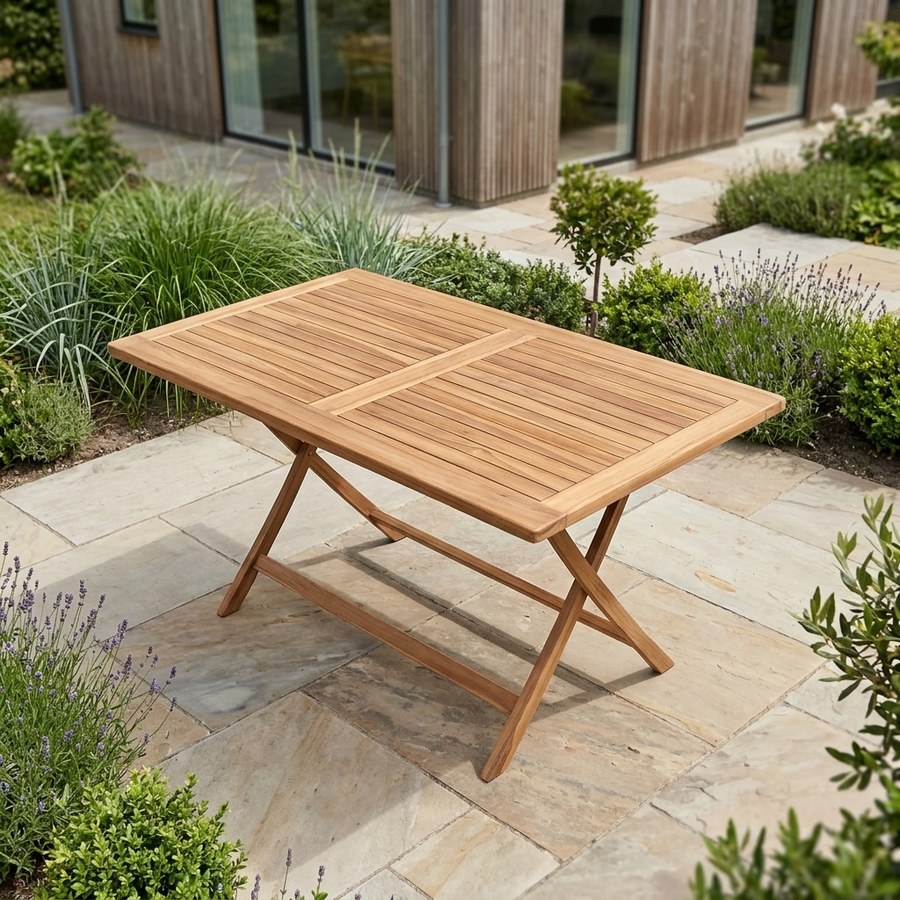 Oviedo Havebord i Massiv Teaktræ fra House Nordic | 120x80x75cm. - Billede 3