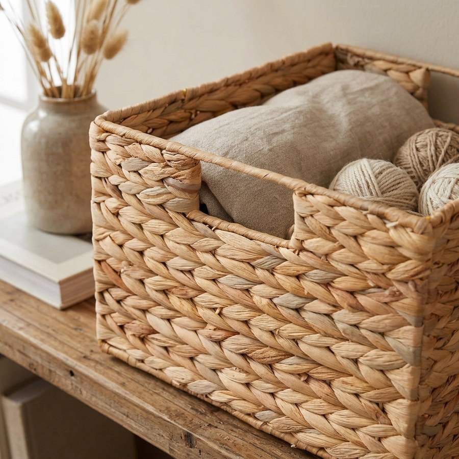 Passo kurv i 100% naturlig vandhyacint fra House Nordic | 30x30x30 cm - Billede 3